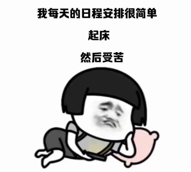 表情包:起床 然后受苦