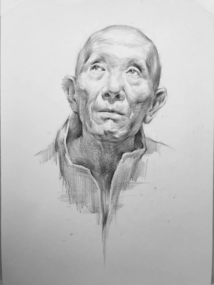 美术干货丨如何画好素描老年人头像?