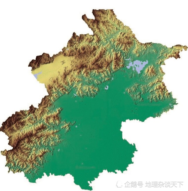 中国四个直辖市地形图