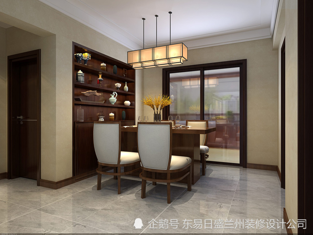 三居室装修效果图-天庆嘉园星河缘 135平米新中式装修