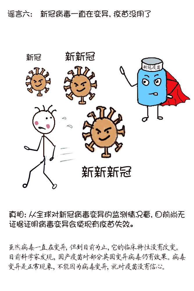 漫画科普新冠疫苗接种的八大谣言