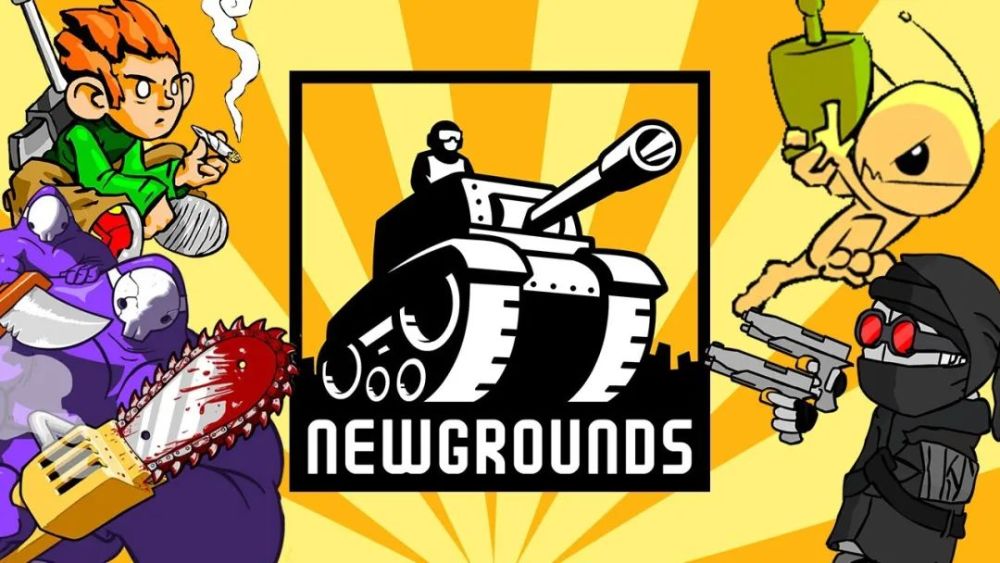 提newgrounds大家或许有点陌生 但是这个logo还有一众经典flash游戏