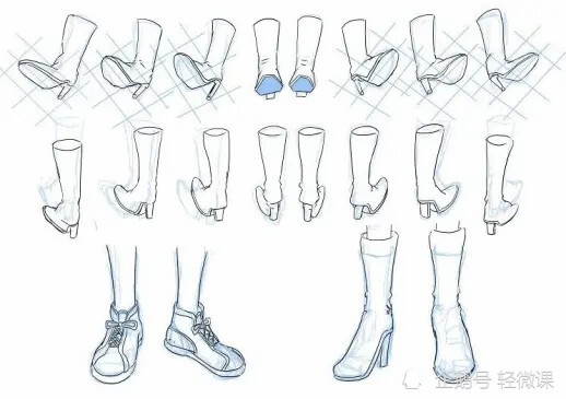 鞋子和脚应该怎么画足部和鞋子绘制参考