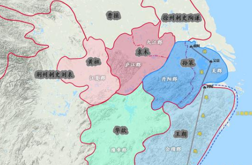 196年,孙策平定会稽路线图江东霸主扬州本有六郡:庐江郡,九江郡,丹阳