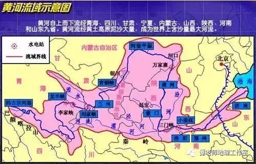 18,黄河支流及注入黄河时所在省:湟,洮,汾,渭,洛,沁.