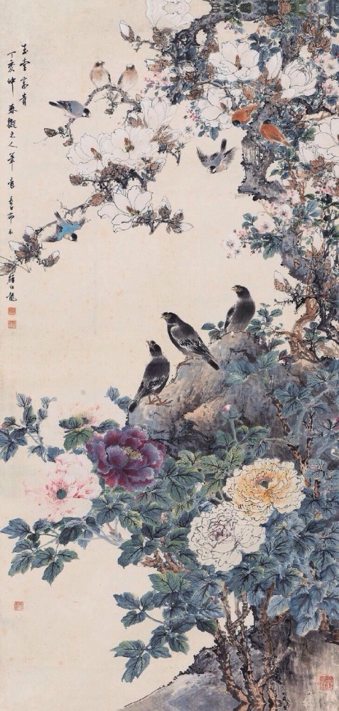 民国京津画派花鸟画的代表——颜伯龙花鸟画作品欣赏