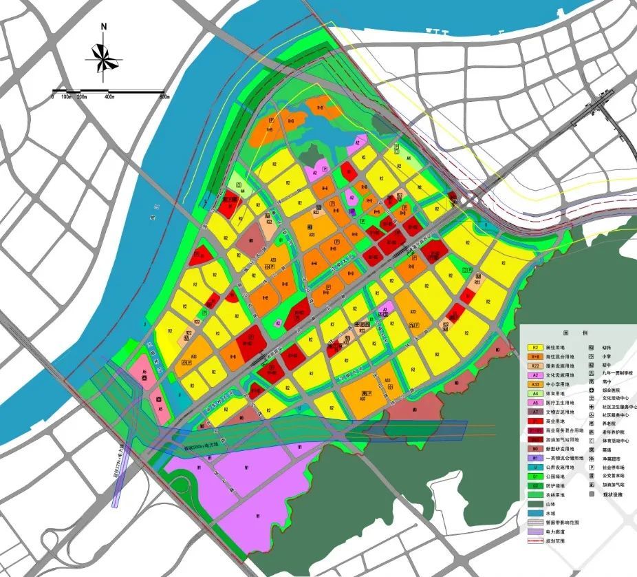 滨江新城核心启动区规划图/图源:北仑发布 宁波楼市摄于2021.4.