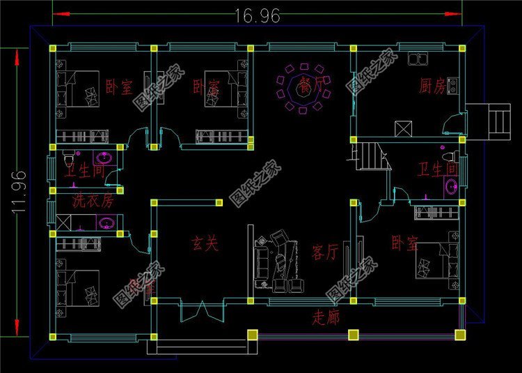 东西16米南北12米户型图,面积不再是限制空间的难题了