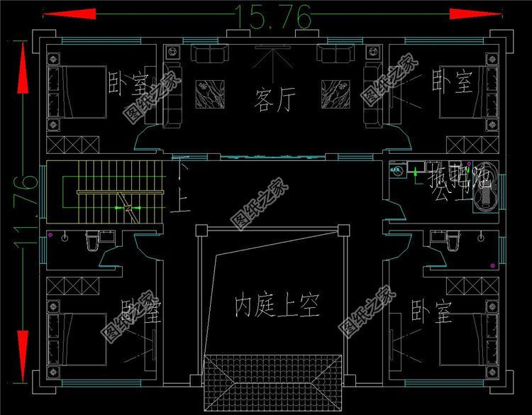 东西16米南北12米户型图,面积不再是限制空间的难题了