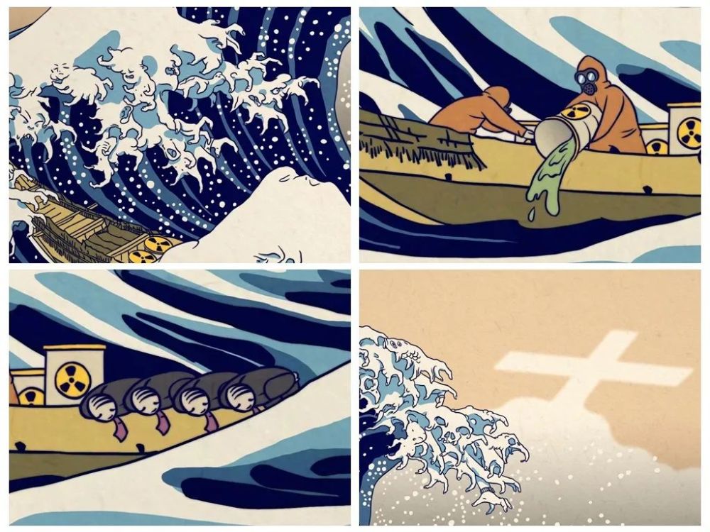 中国插画师的"辐世绘":《神奈氚冲浪里》