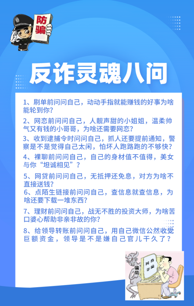 【反诈防骗 23.】直击灵魂八问!你中招没?