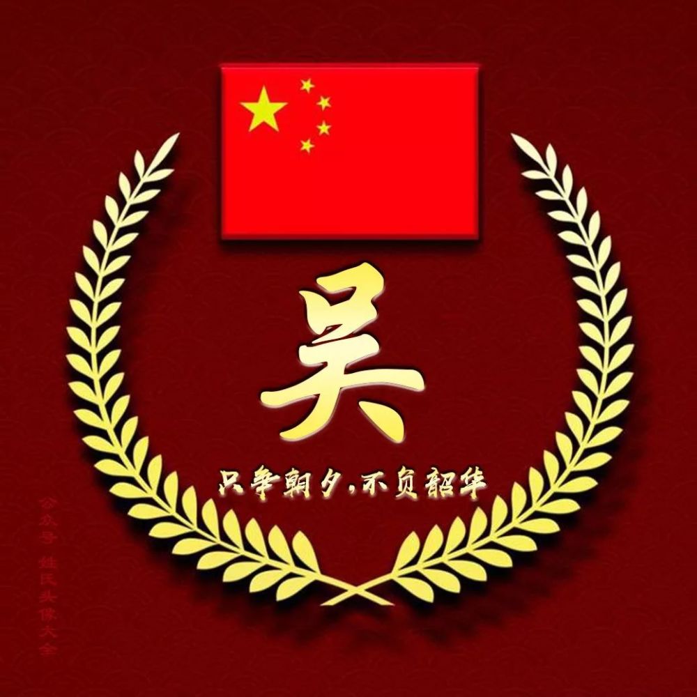 2021 "五星红旗"爱国姓氏头像丨张张精品,只争朝夕,不