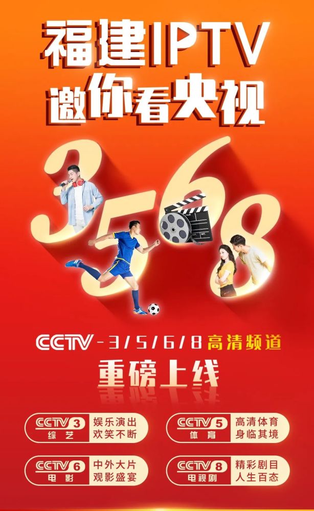 cctv3/5/6/8高清频道惊喜上线福建iptv-天翼高清!