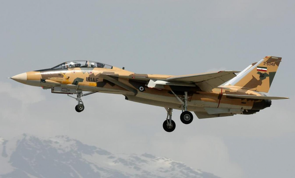 图为伊朗空军的f14战机
