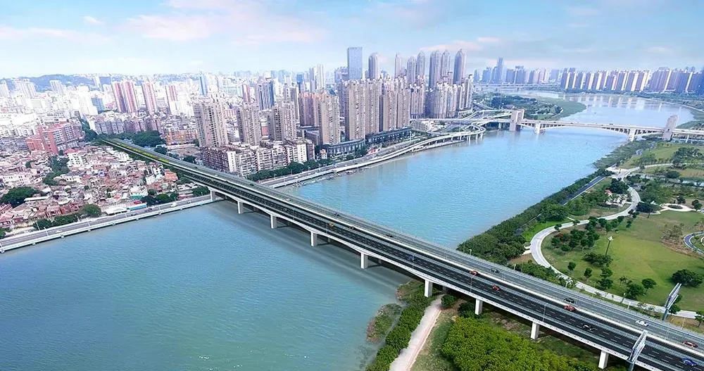 泉州市延陵大桥工程勘察设计;> 改造效果图泉州大桥及接线扩宽改造
