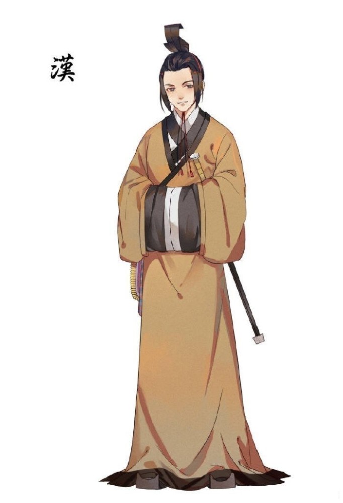 这位画师绘制出来的汉朝服装特点很明显,无论是发型还是服装款式都有