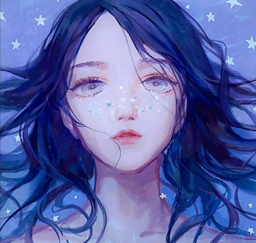 超温柔的蓝色系头像