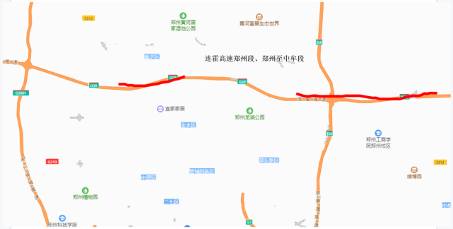 图19.连霍高速郑州段,中牟段示意图