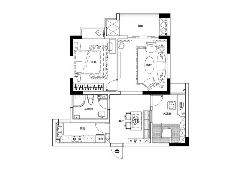 今天齐家云云要分享的是一套建筑面积78平米的现代风小户型二居室案例