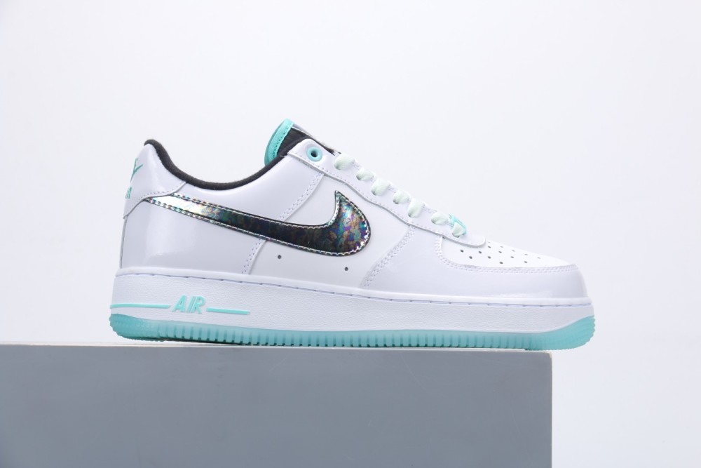 nike air force   空军一号白绿低帮休闲板鞋