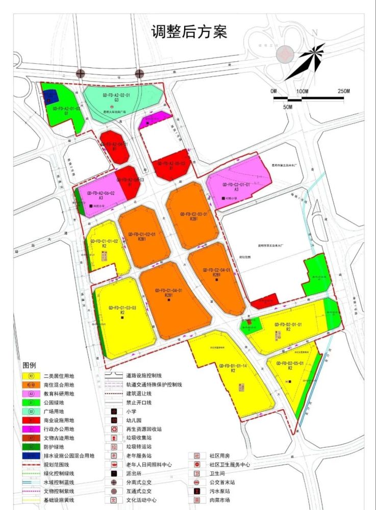 福德片区调整后规划(来源于官渡区自然资源局)