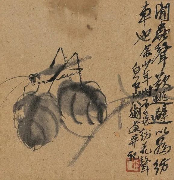 齐白石认识梅兰芳后,特意为他画一幅《蟋蟀》
