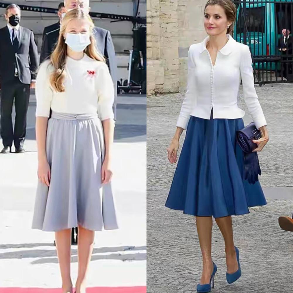 西班牙公主长大了!穿妈妈的旧衣服出席活动,这一家真是王室清流