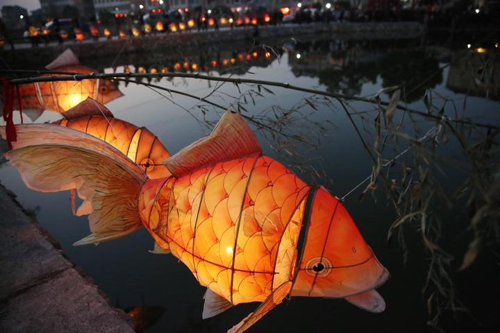 上游夜雨丨罗安会真武场上有鱼灯