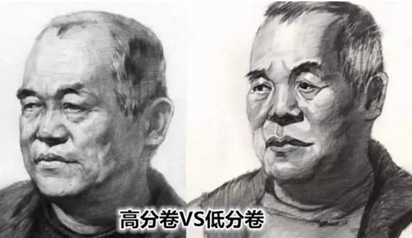 美术生高分卷vs低分卷,画风差距有点大,网友:性别都变了?