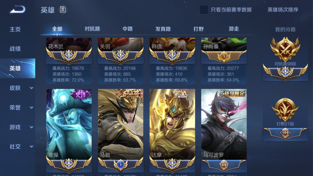 吕德华发现98段国一对抗路,打开主页看到6国服,对比自己48段德华笑了