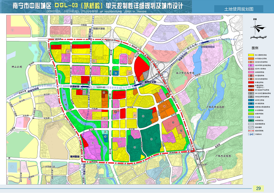 规划图(来源:南宁市自然资源局网站 另外,片区周边除了农贸市场和