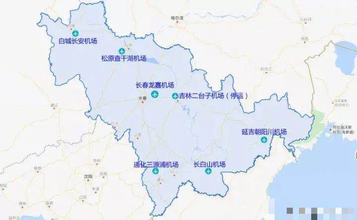 吉林7个机场地域分布:龙嘉机场吞吐量最多,二台子机场