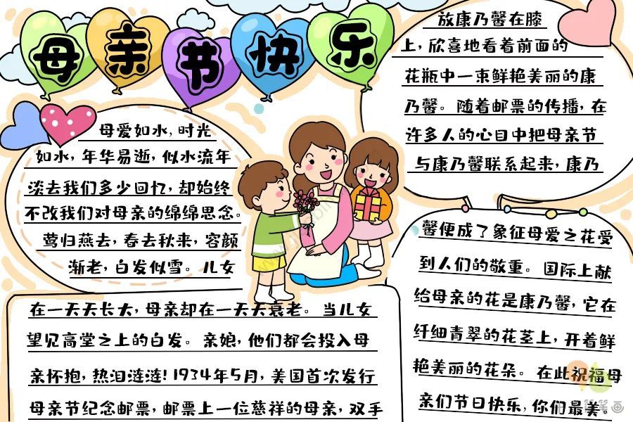 母亲节手抄报 贺卡 素材大全(好词佳句),现学现用!