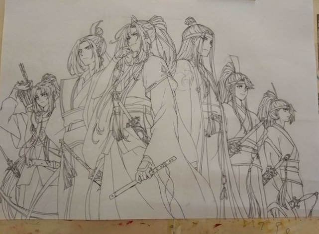 画师临摹《魔道祖师》参加学校绘画比赛,网友:快去做新一季动画