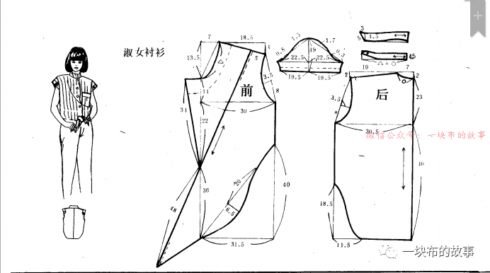 服装设计|20款春夏女装结构纸样分享!(扭结上衣/衬衫