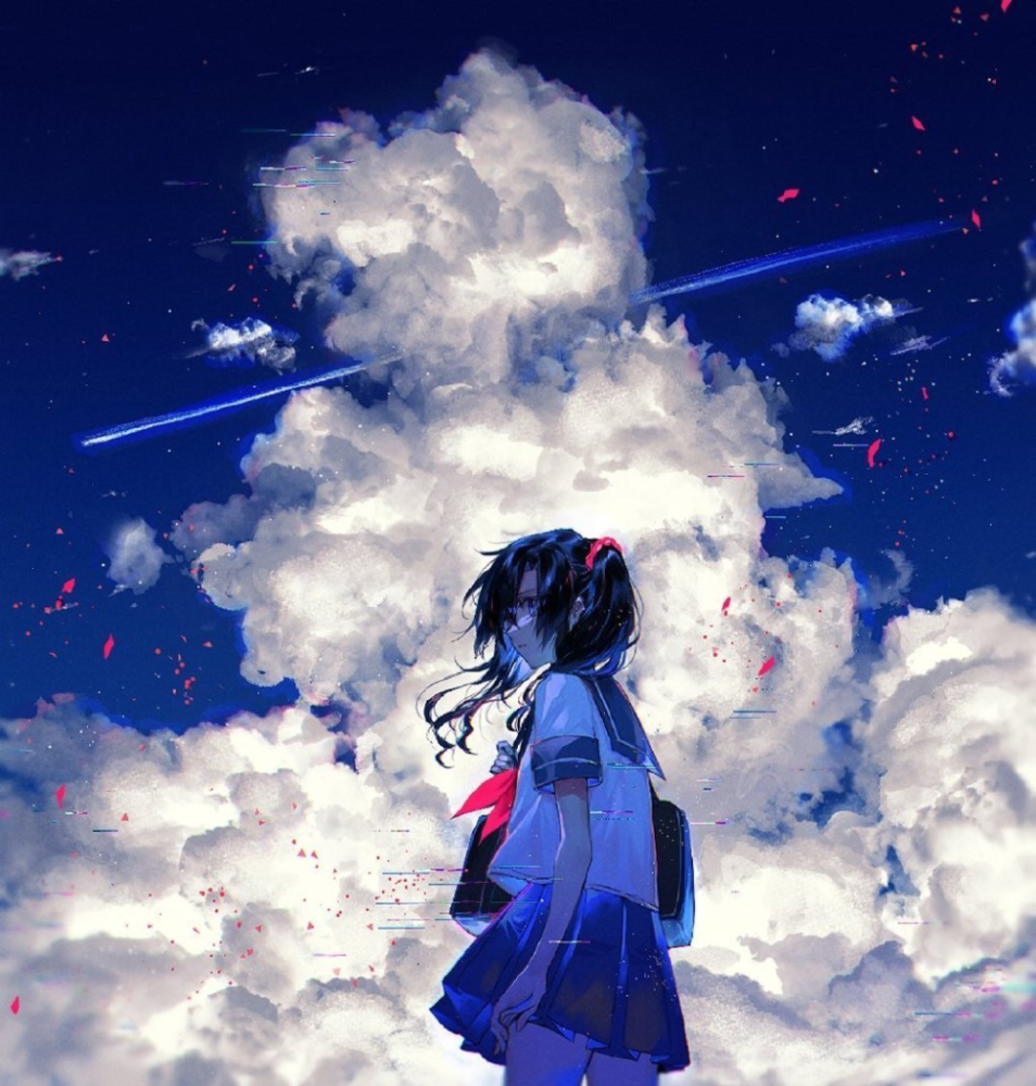 人物插画|拾起幽蓝梦境的碎片