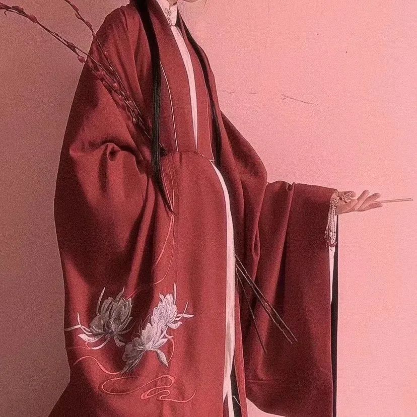 汉服部位头像闺蜜头像红色古风女头
