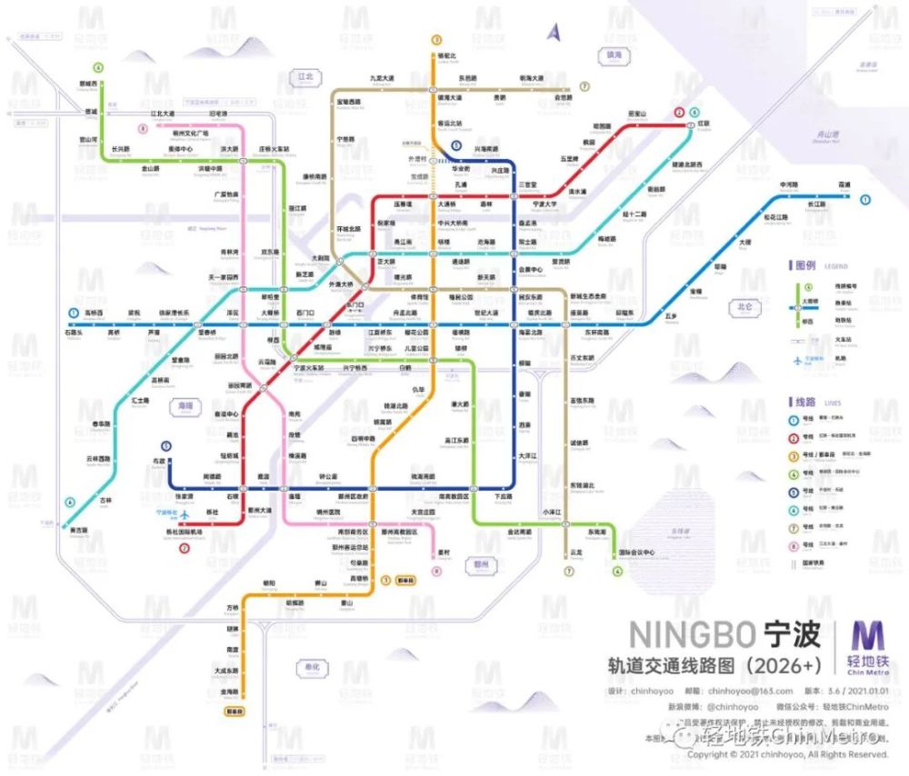 上述新,延轨交线路建成后,5年后(2026年)宁波轨交运营图如下:下一步