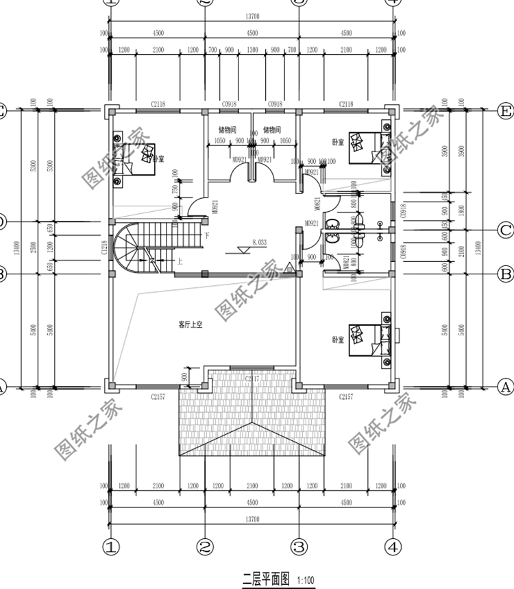 书房,卫生间,大露台,小露台; 第二款:农村三层自建房设计图,占地160