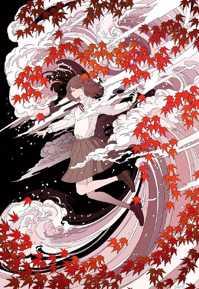 构图太厉害了轻盈的梦插画师来自日本トーコtoko