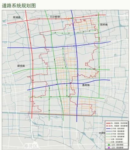 至2035年,宣桥镇城市开发边界内常规公交500米服务覆盖率 不小于90%.