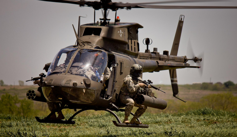 美国新款oh-58轻型武装直升机