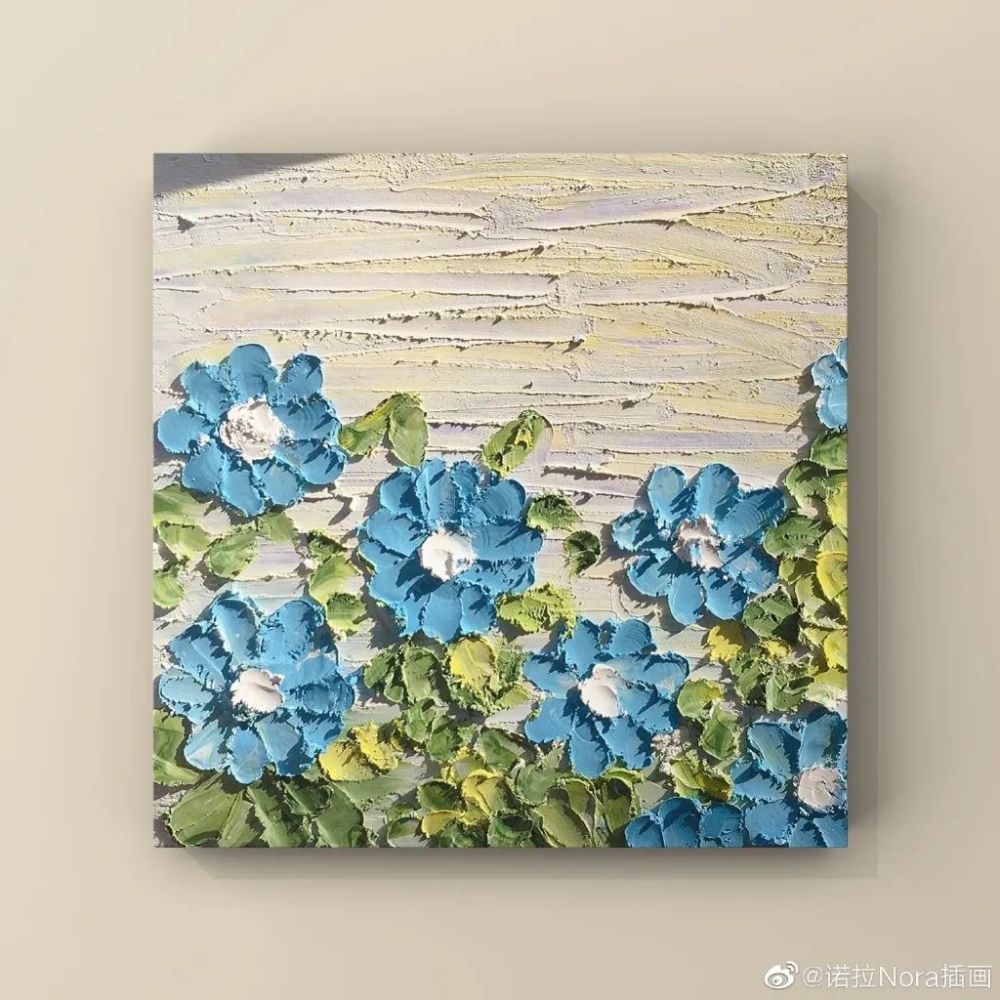 作品,她用油画棒刻画 对花瓣色彩变化的捕捉 赋予了这些植物花卉独特