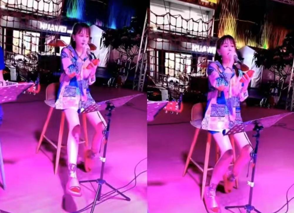 赵本山24岁女儿街头献唱阵仗大,舞台伴奏粉丝齐备,不做网红了?