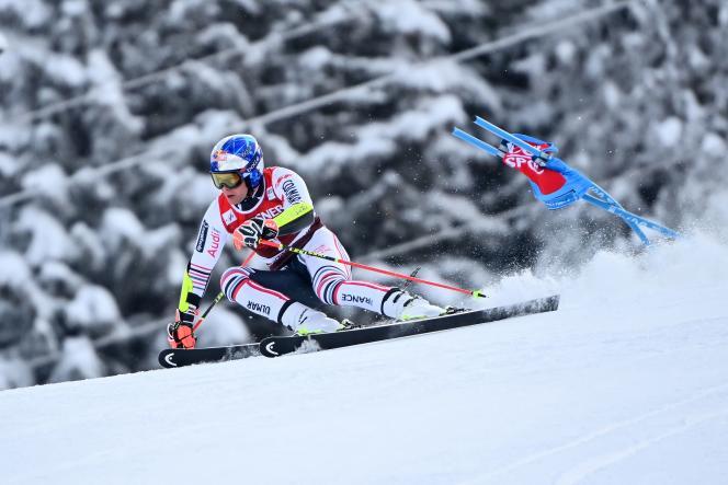 理查德·米勒高山滑雪比赛中