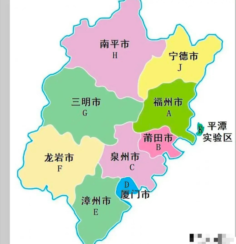 福建9市车牌号:莆田是闽b,厦门是闽d,平潭是闽k