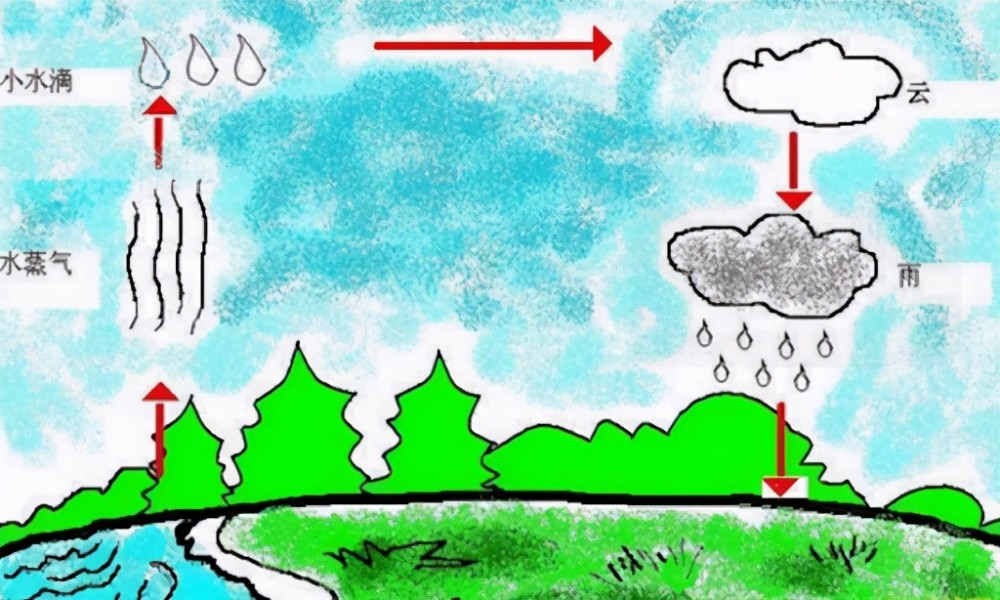 图解:雨水形成的过程示意图 「雨」主要依靠两个手段来增大体积 所谓