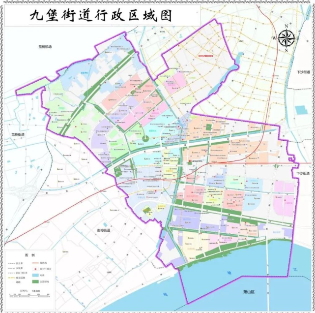 九堡街道地处上城区最东部,东与钱塘区交接,南临钱塘江,西至德胜路,红