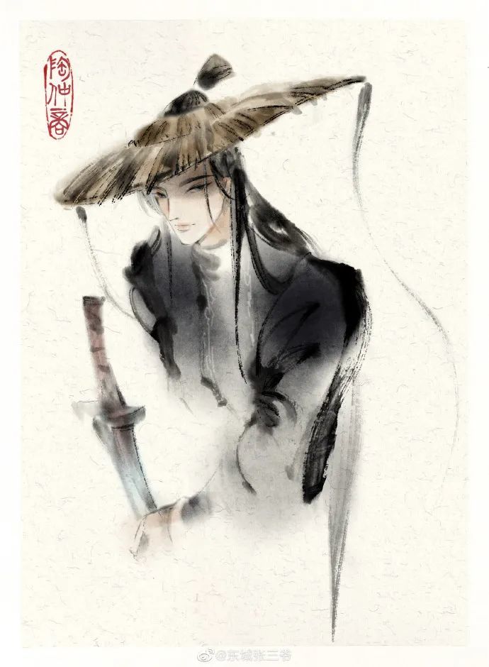 古风插画游刃水墨人物图谱