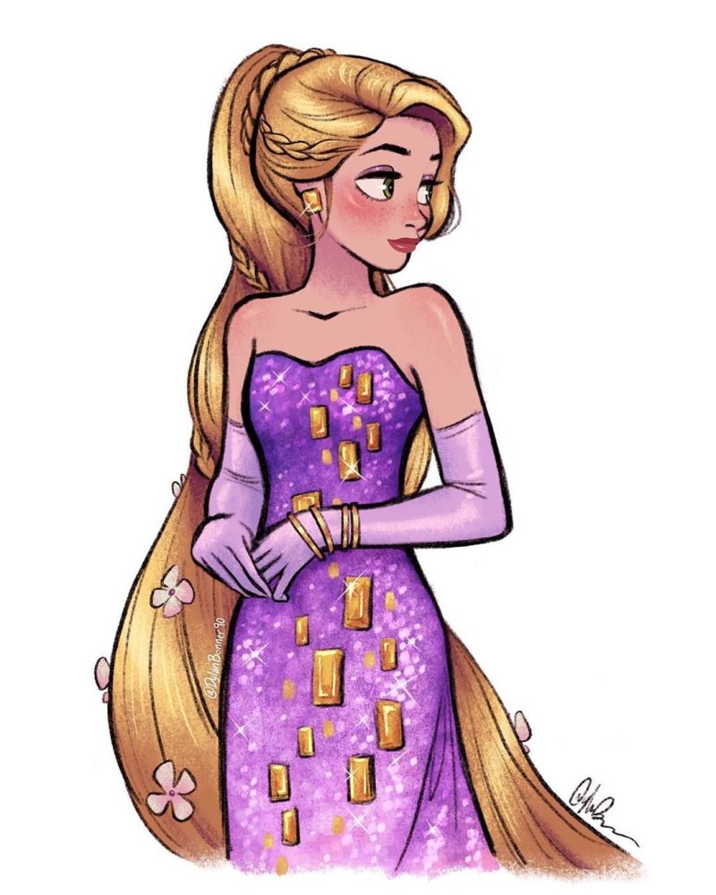 画师绘制迪士尼公主新装,魔力公主换发型,乐佩公主大变样